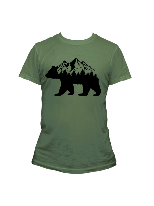 Bear W/ Tree's & Mountains - Trillthy Tee's