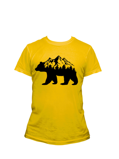 Bear W/ Tree's & Mountains - Trillthy Tee's