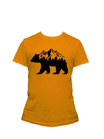 Bear W/ Tree's & Mountains - Trillthy Tee's